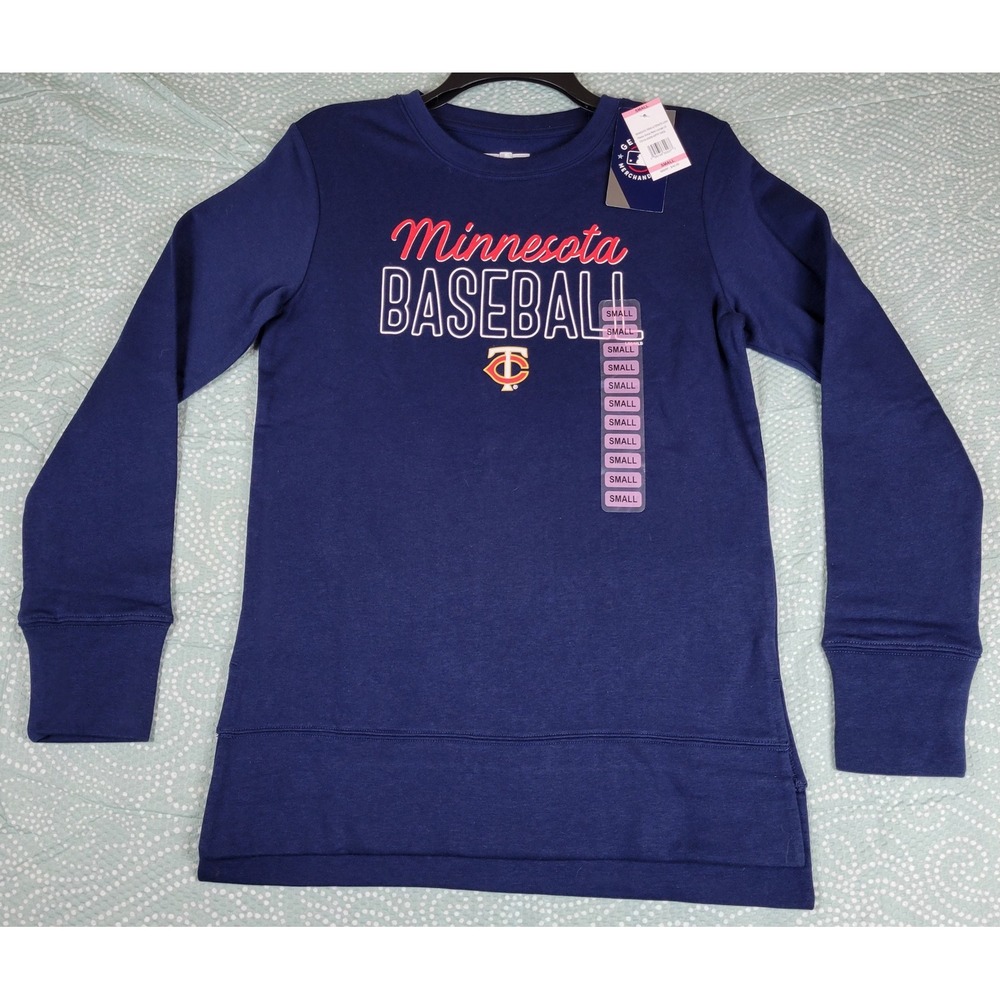 Genuine MLB Minnesota Twins Baseball‎ Womens Small Fleece Crew Lounge Sweatshirt